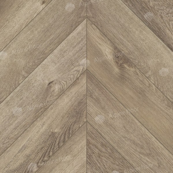 Кварц-винил LVT Alpine Floor ECO 20-3 Дуб Натуральный Отбеленный Chevron LVT